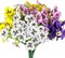 Artificial Fake Pansy Flowers for Outdoor, UV Resistant Faux Silk Pansies Spring Flowers, for Planter Front Door Porch Yard Patio Window Box Home Decor 12 Bundles (4 Multicolor)
